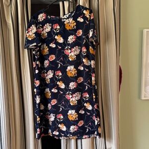 Maurices Navy and Mustard Floral Dress